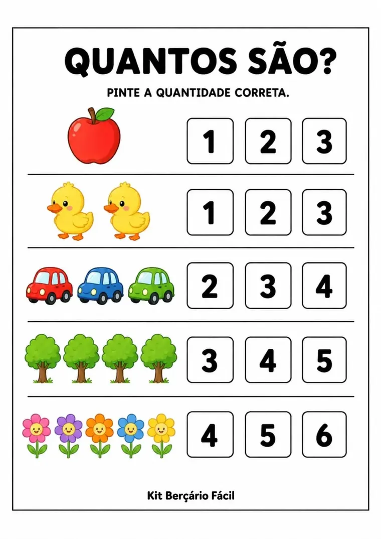Atividades de coordenação motora do Kit Berçário Fácil